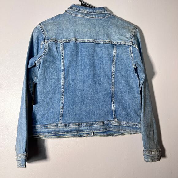 Thereabouts Girls Denim Jacket Cropped Trucker Blue Size L 14.5 16.5 Plus NWTWT - Picture 2 of 7